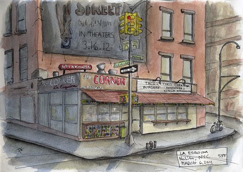 La Esquina Restaurant on Kenmare Street, NYC by Peter Koval