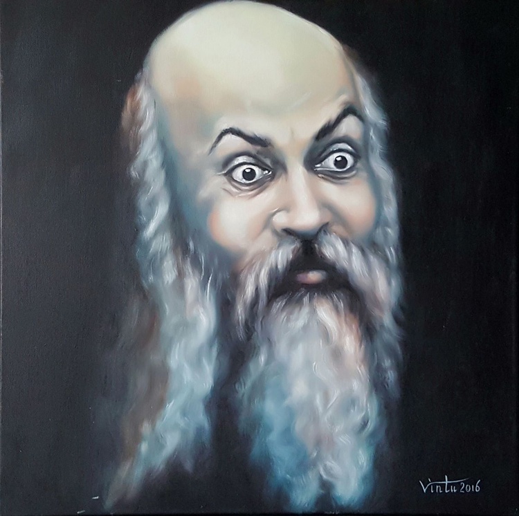Osho 2016 Oil Painting By Artvintu Artfinder