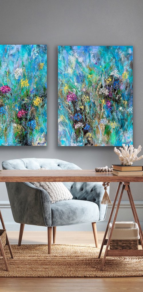 We Belong Together - Diptych by Pooja Verma