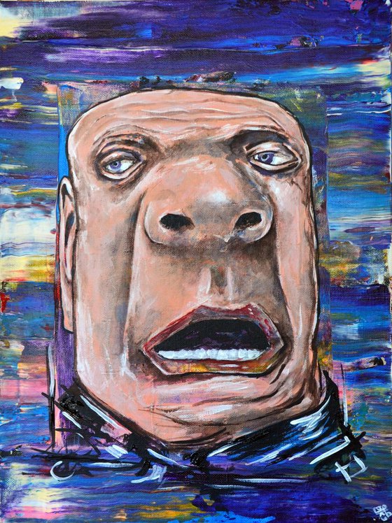 Baron Harkonnen - Original Modern Portrait Art Painting on Canvas Ready To Hang