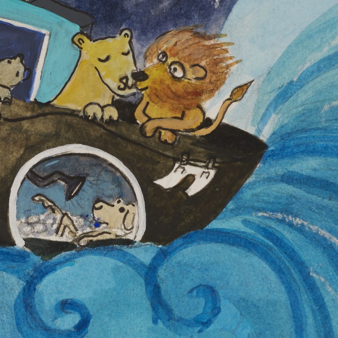 Noah's Ark Mixed-media painting: Rebecca Denton | Artfinder