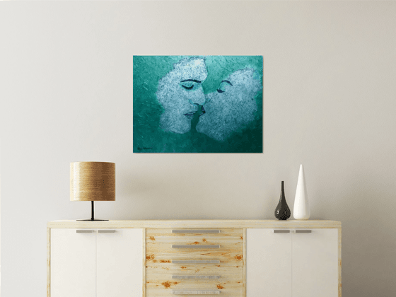 Sonnet - twin flame; love; romance painting; office, home décor