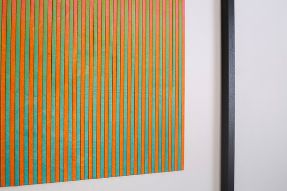 Large Scale striped Colour Gradient Landscape original artwork