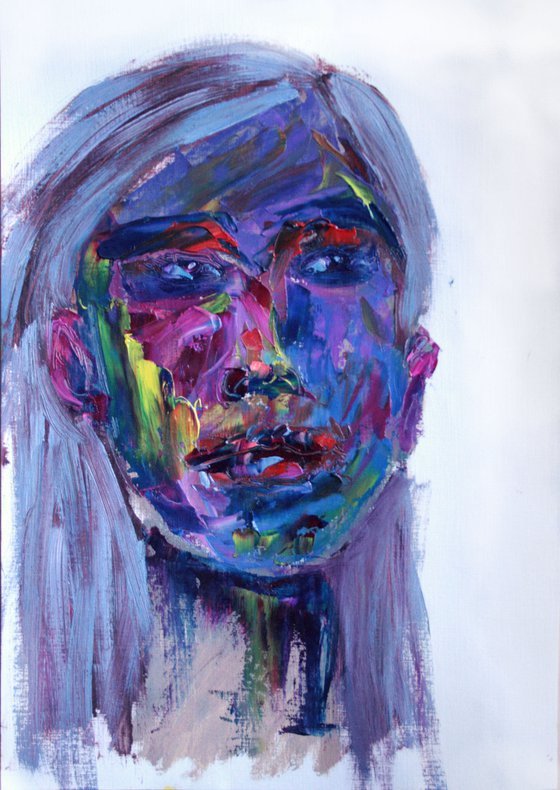 Expressive portrait I /  ORIGINAL PAINTING