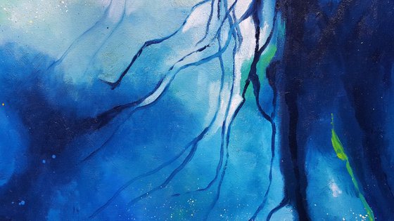 Blue haiku (100x100cm)