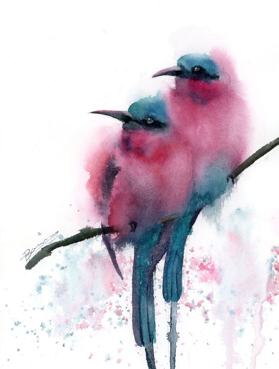 Bee Eaters - Diptych