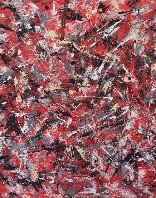 Abstract Modern ACRYLIC PAINTING on CANVAS by M.Y. by Max Yaskin