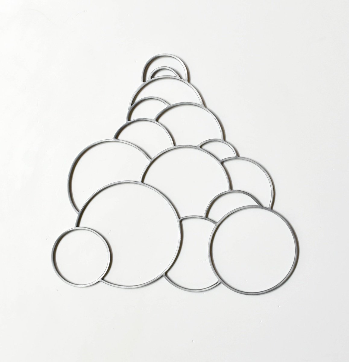 Geometric Abstract Sculpture By Yannick Bouillault, 13 X 13", Spheres #41, Original Artwork