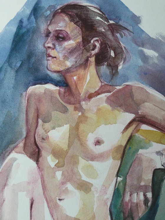 Seated female nude