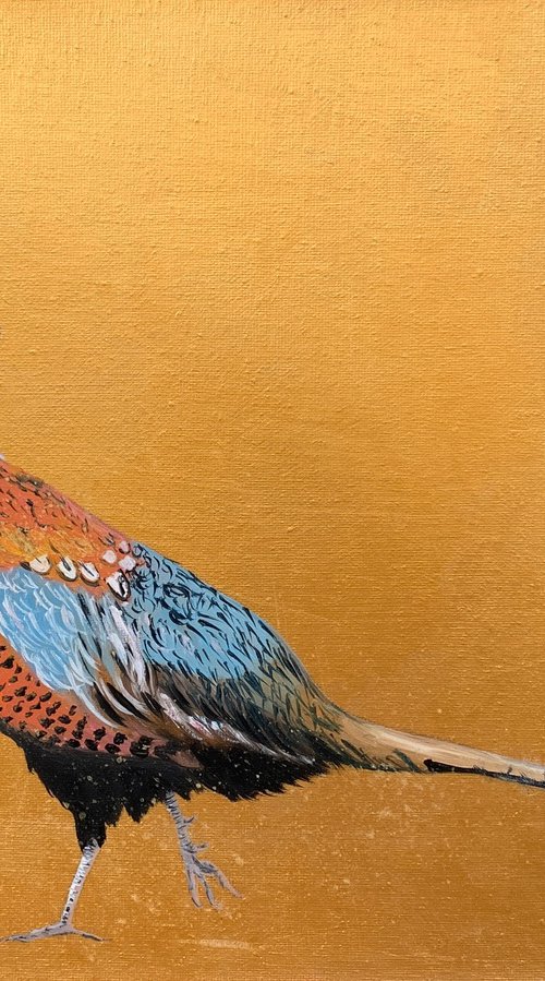 Pheasant ~ on Gold by Laure Bury