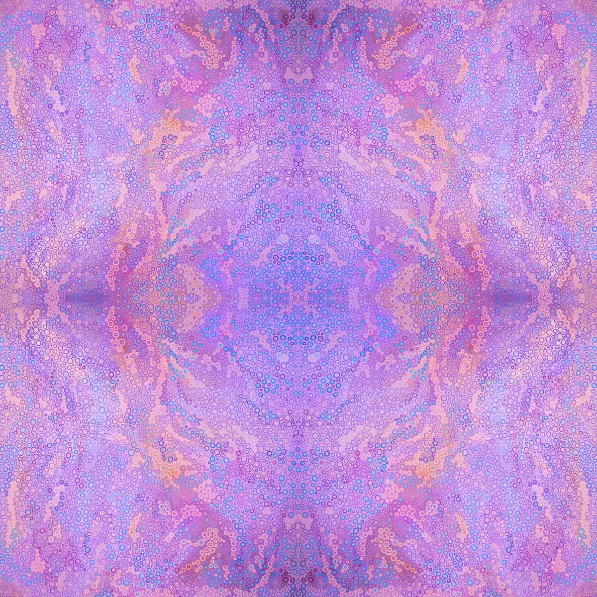 Abstract Giclee Print By Jennifer Bell, 30 X 30, Jacaranda Season Mandala, Original Artwork