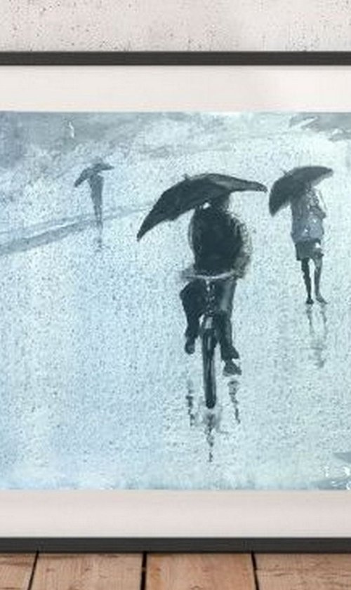 The cycle ride in the rains by Asha Shenoy