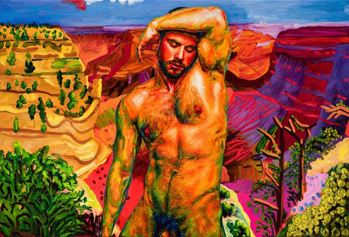 Nude in the Grand Canyon by Oleksandr Balbyshev