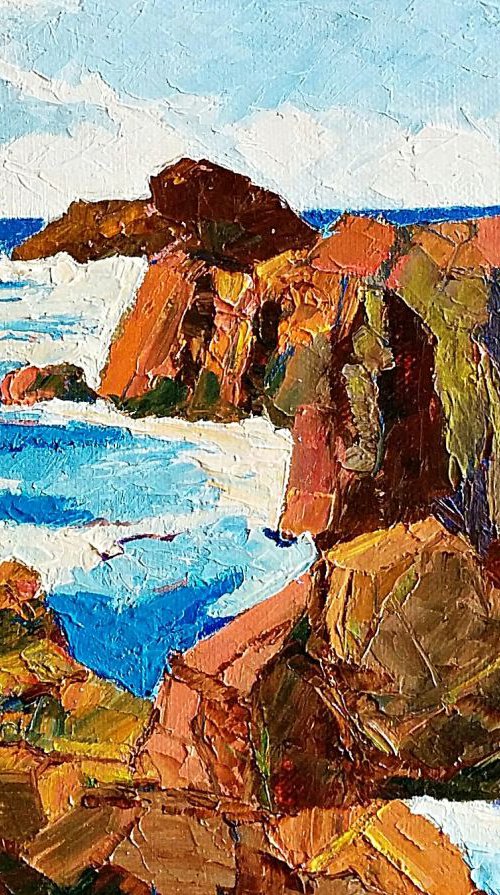 Seascape rocks, "Protected" by Padmaja Madhu