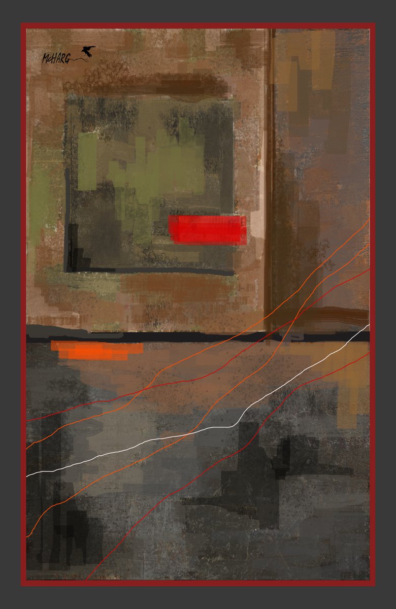 Organic Abstract Acrylic Painting By Joe Mcharg, 36 X 60, Old Metal Xl, Original Artwork