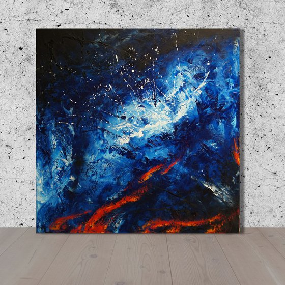 Deep-Sea Eruption (80 x 80 cm) XL oil (32 x 32 inches)