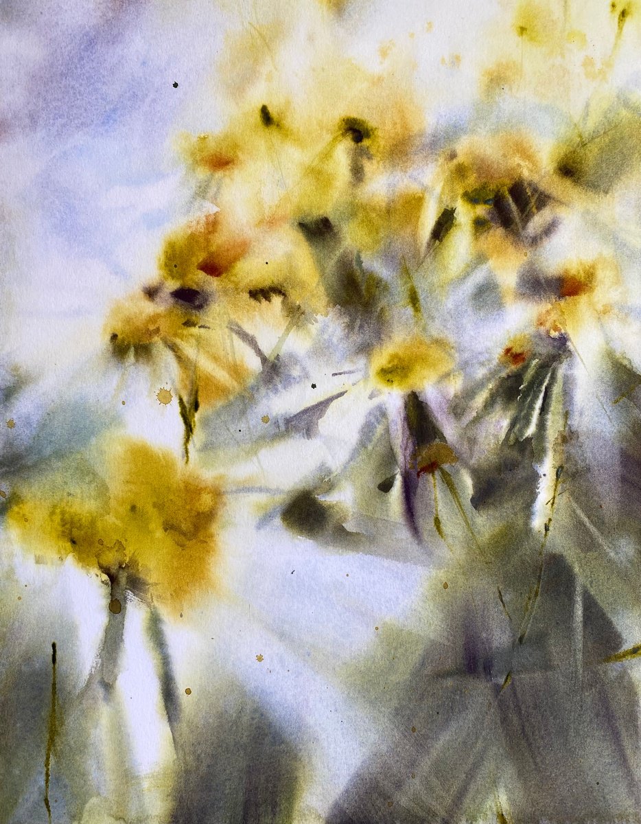 Summer day - floral watercolor by Anna Boginskaia