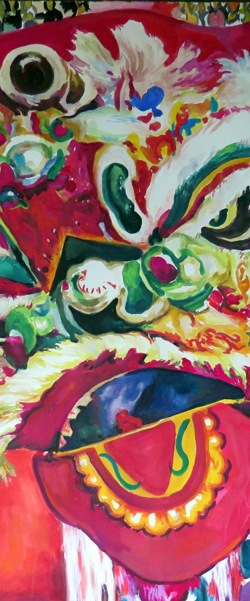 Commission of Chinese Lion dance by QI Debrah