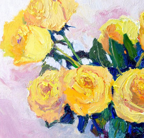 Yellow Roses in the Vase