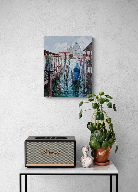 Gondola in Venice painting