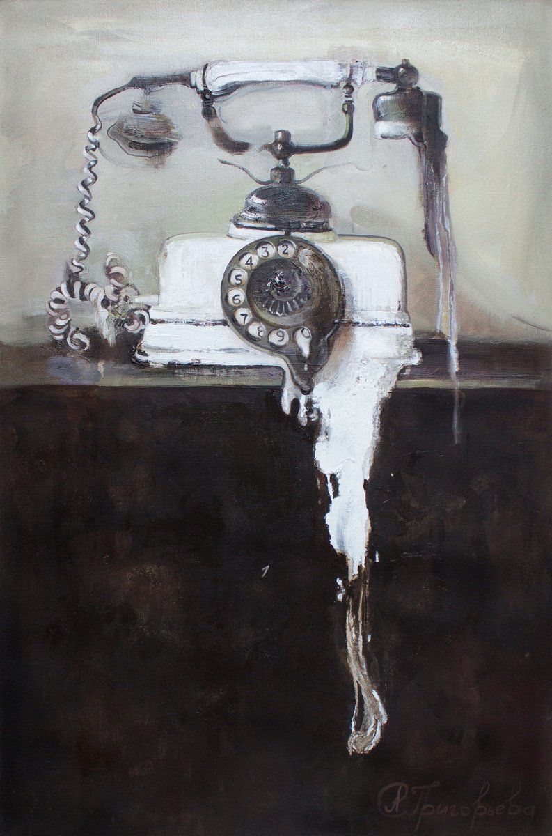 Surrealistic Cityscapes Oil Painting By Anastasiia Grygorieva, 24 X 35, ????ff??, Original Artwork