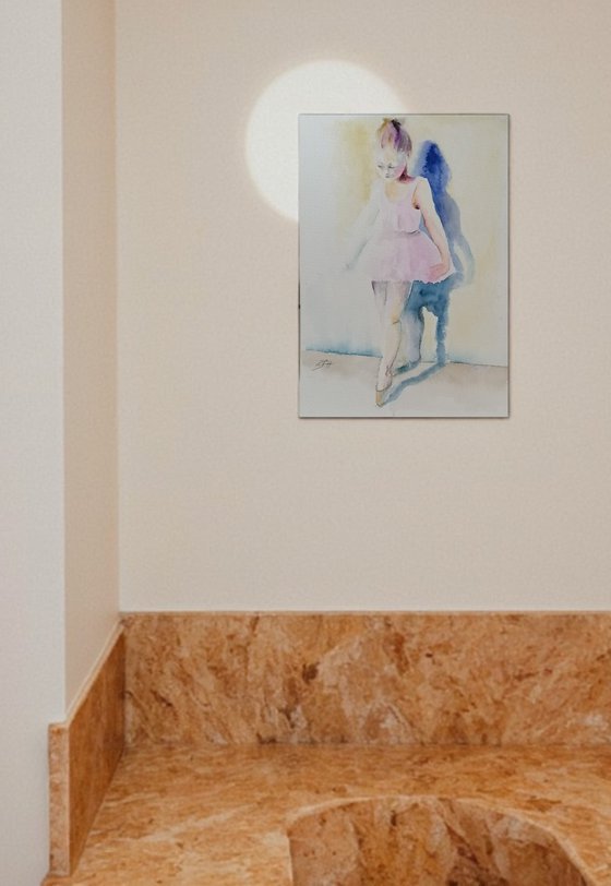 Little ballerina in white