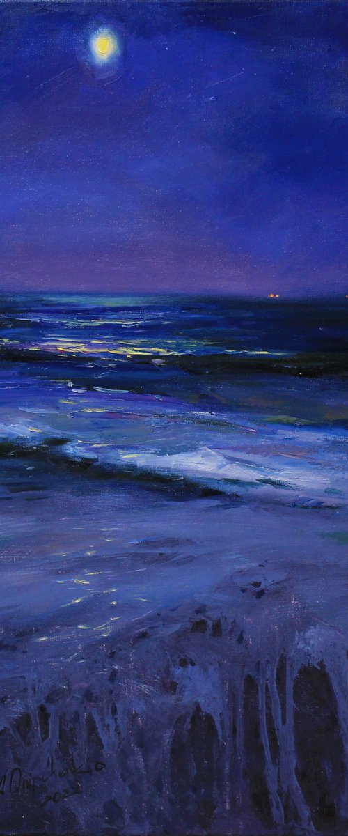 "Night on the sea" by Alisa Onipchenko-Cherniakovska