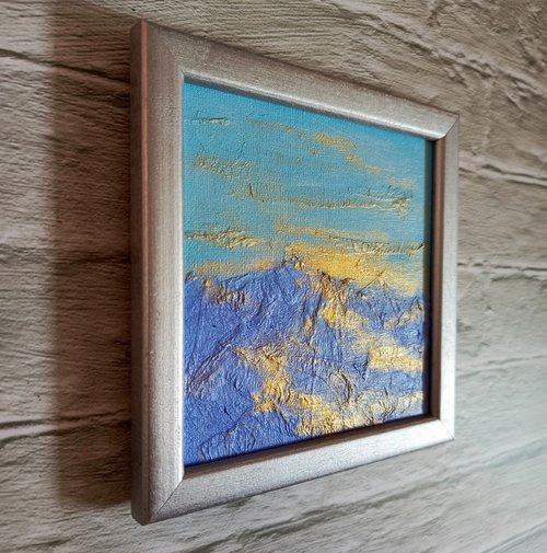 Landscape Sunrise in mountains Framed and ready to hang gift by Anastasia Art Line