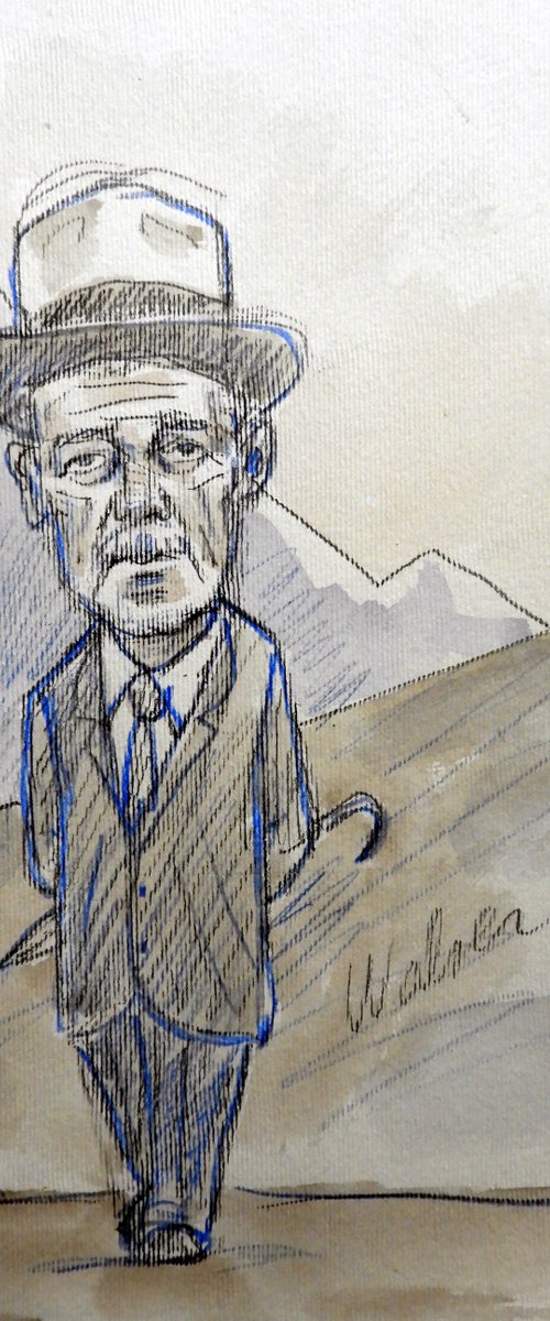 Portrait of Robert Walser by paolo beneforti