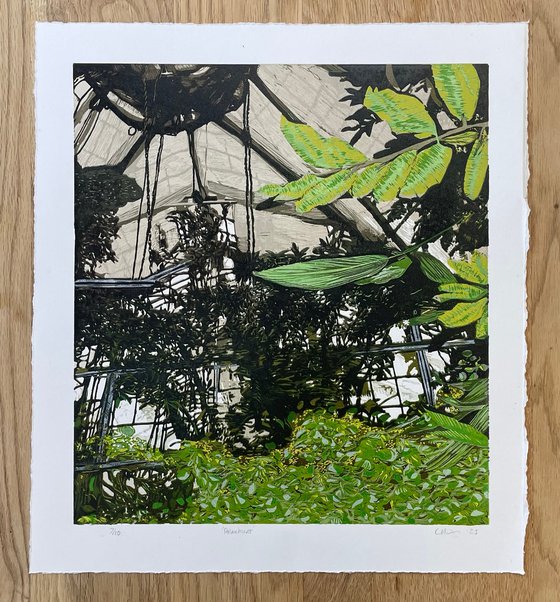 Palmehuset - Palmhouse Linocut Print