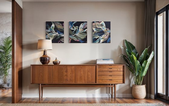 A Verdant Scene II Triptych