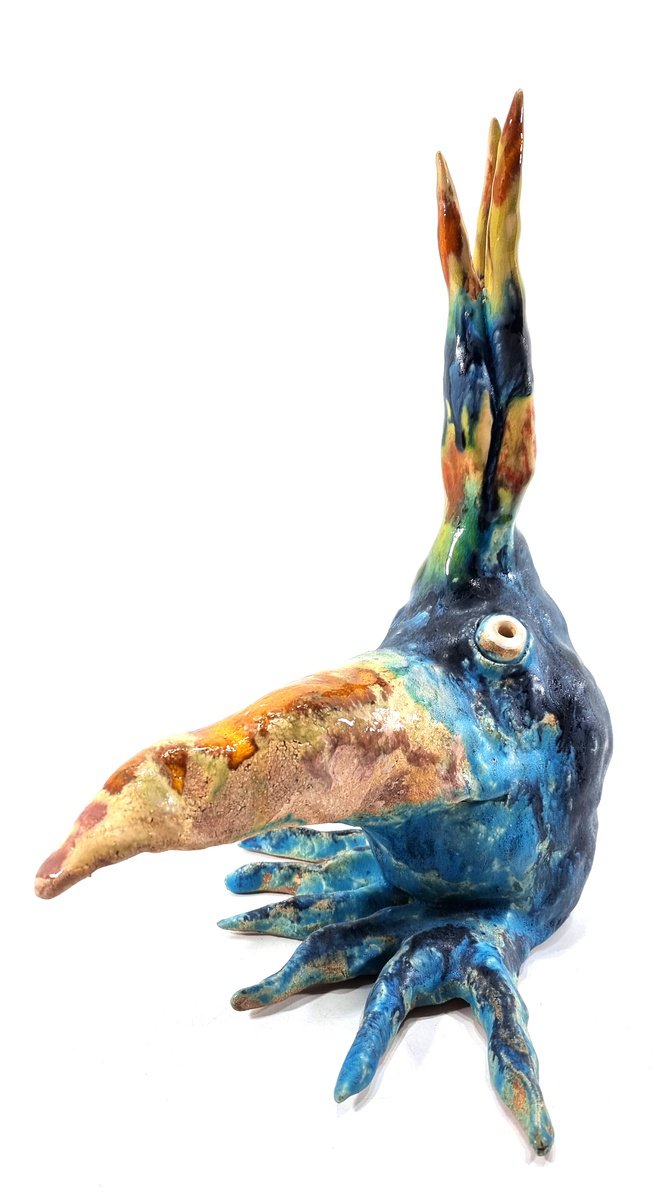 Naive Clay Sculpture , Tutti By Aare Freimann, 9 X 12, Artwork For Sale On Artfinder