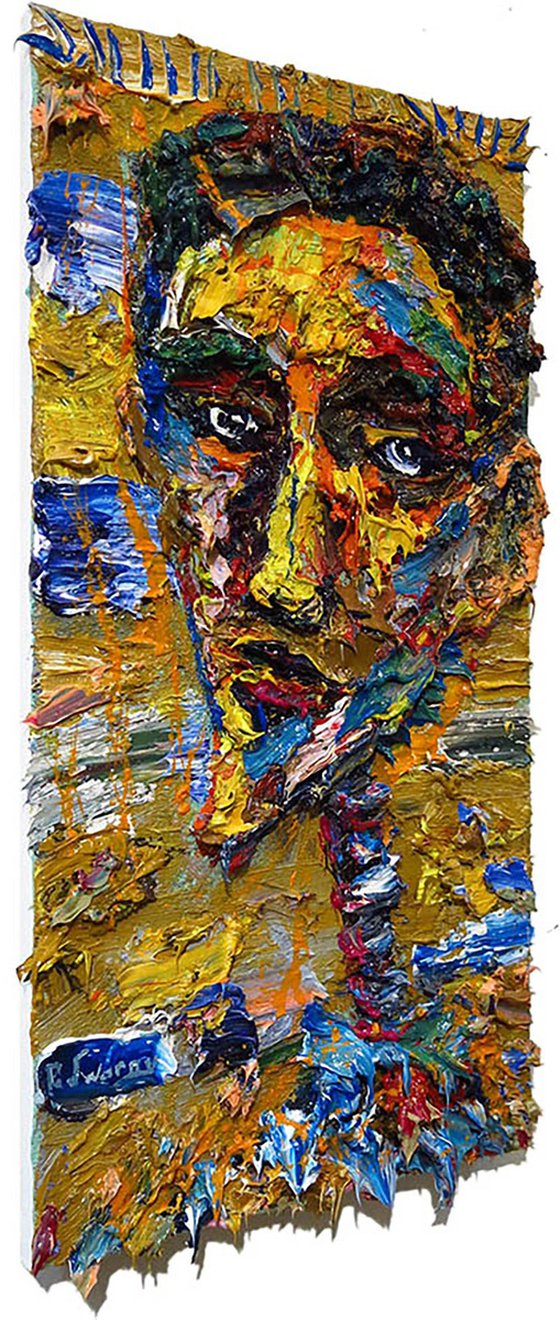 Original Oil Painting Modern Portrait Face