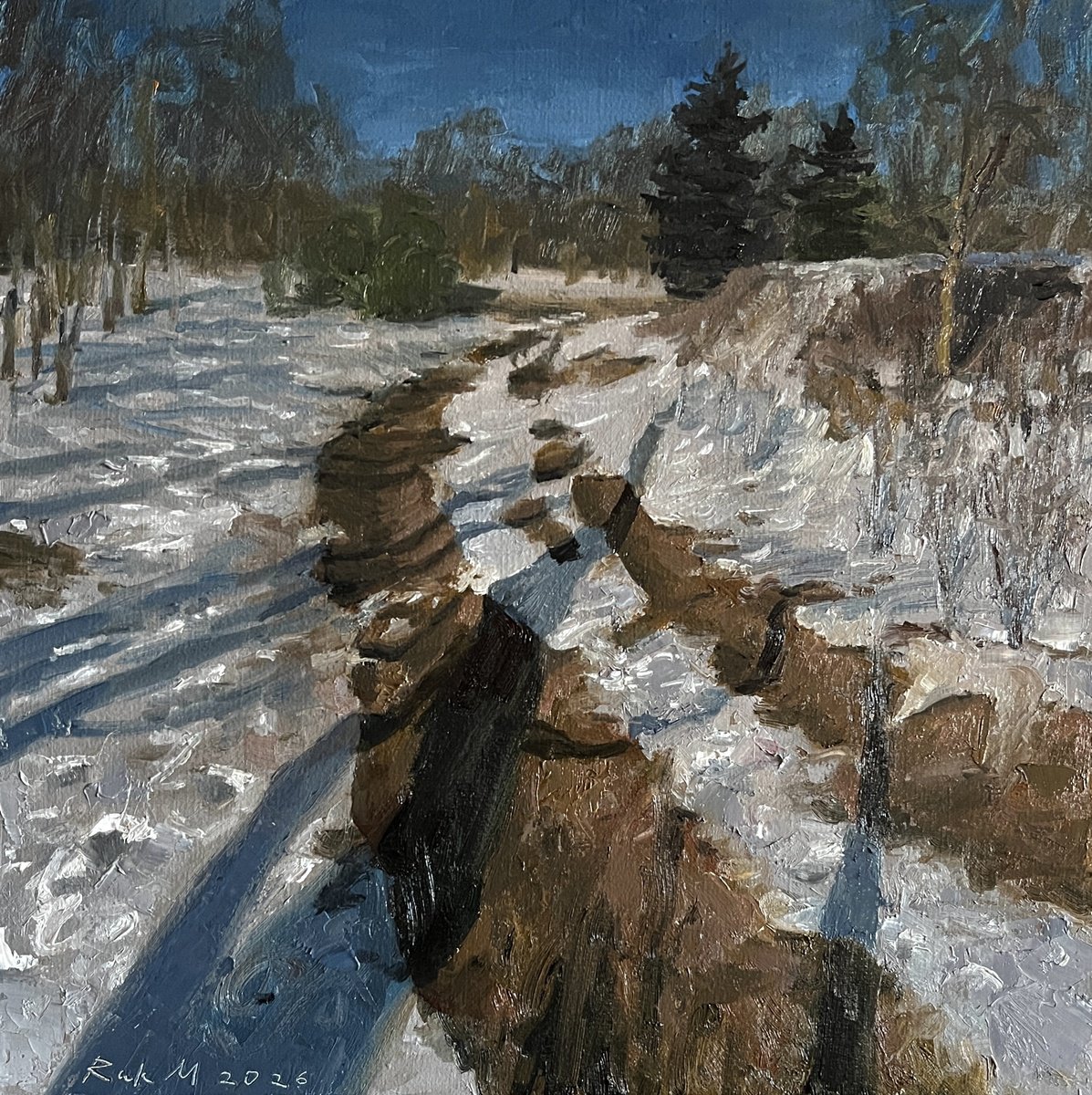 Beginning Of Spring By Michael Rak, 14 X 14, Artwork For Sale On Artfinder