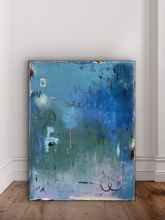 After The Blue 36x48 inches Abstract Painting