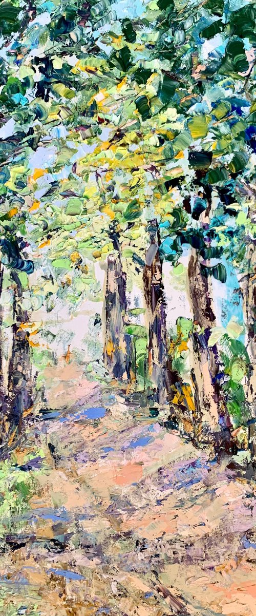 Avenue of linden trees by Vilma Gataveckienė