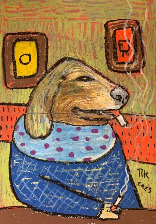 Smoking dog #84 by Pavel Kuragin