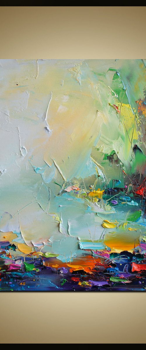 Water lilies , Modern Oil Painting by Stanislav Lazarov