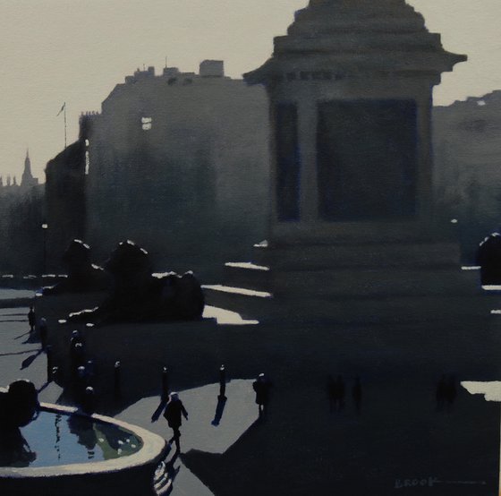 Trafalgar square. Winter light.