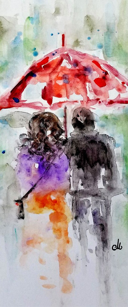 ME,YOU and a Spring rain../gift idea/free shipping in USA by Cristina Mihailescu