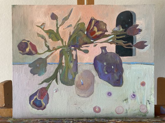 still life with tulips