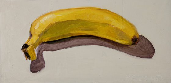 still life of fresh banana on a white background