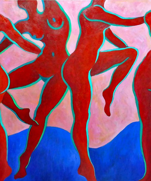 RED NUDES DANCING by Stephen Conroy