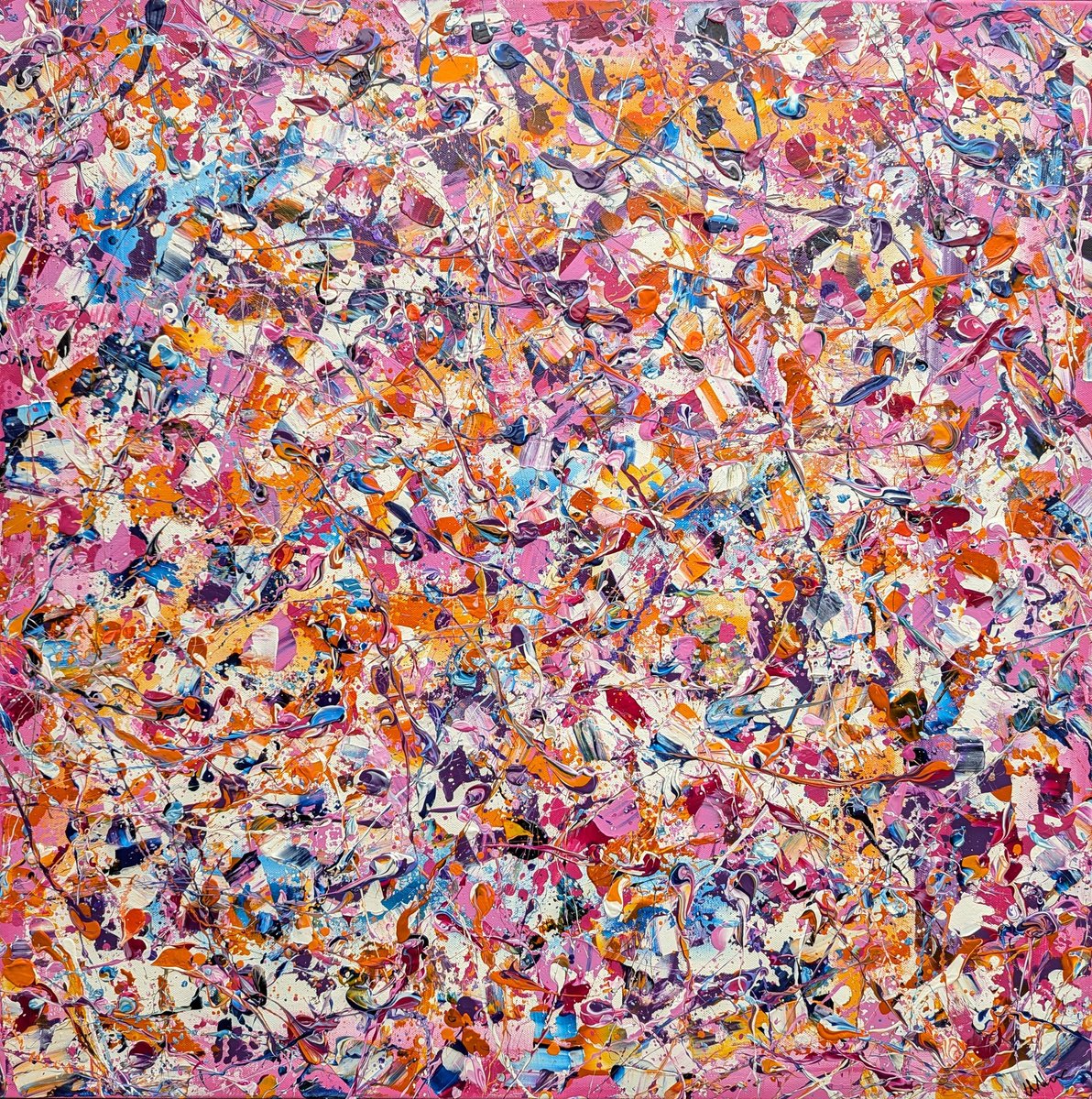 Abstract Acrylic Painting By Lucy Moore, 30 X 30", You Can Find Your Own Way #2, Original Artwork