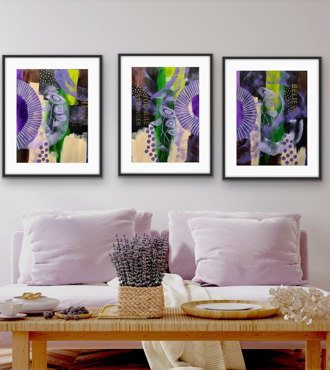 Believe (Tryptich) By Rashna Hackett, 54 X 24, Artwork For Sale On Artfinder