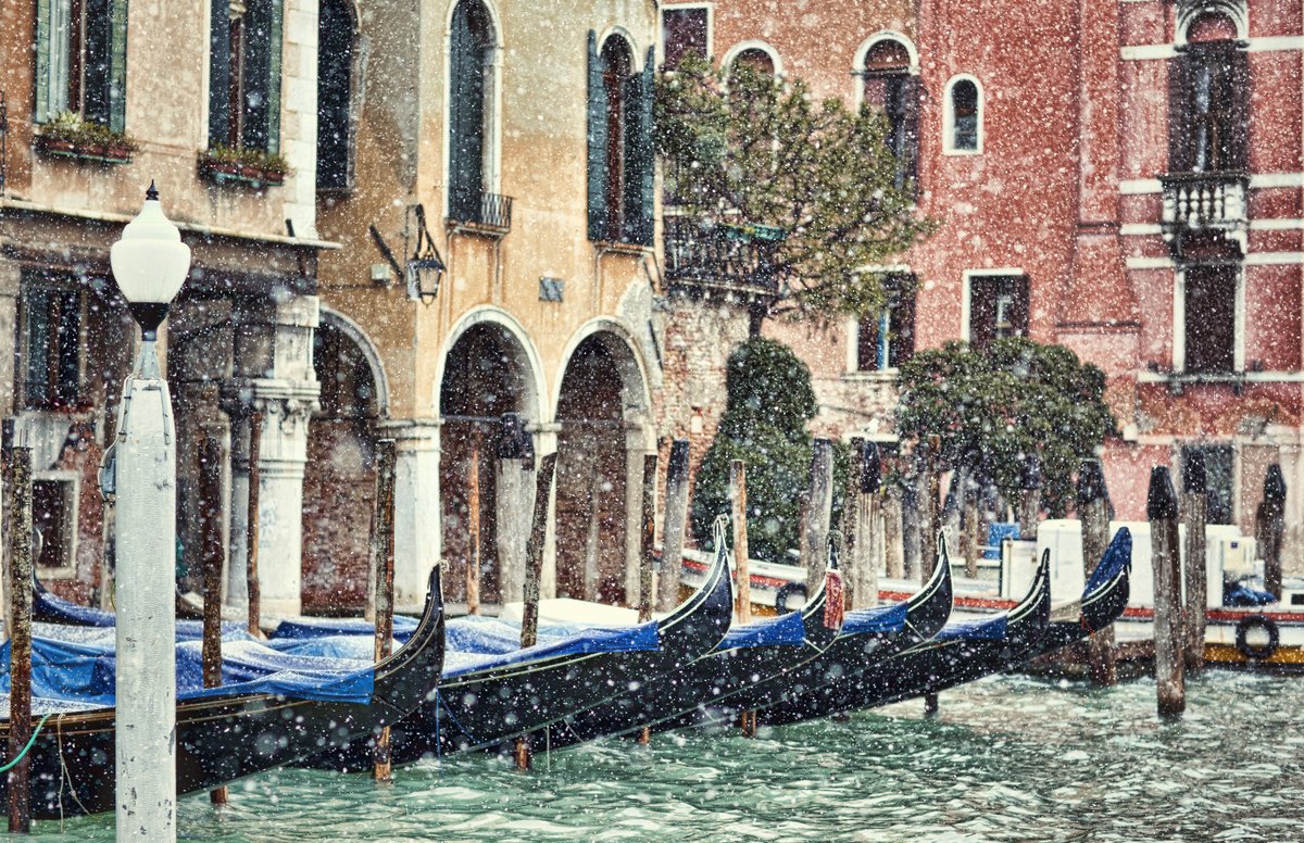 Photorealistic Cityscapes Photograph By Pavel Oskin, 67 X 43", Snow, Original Artwork