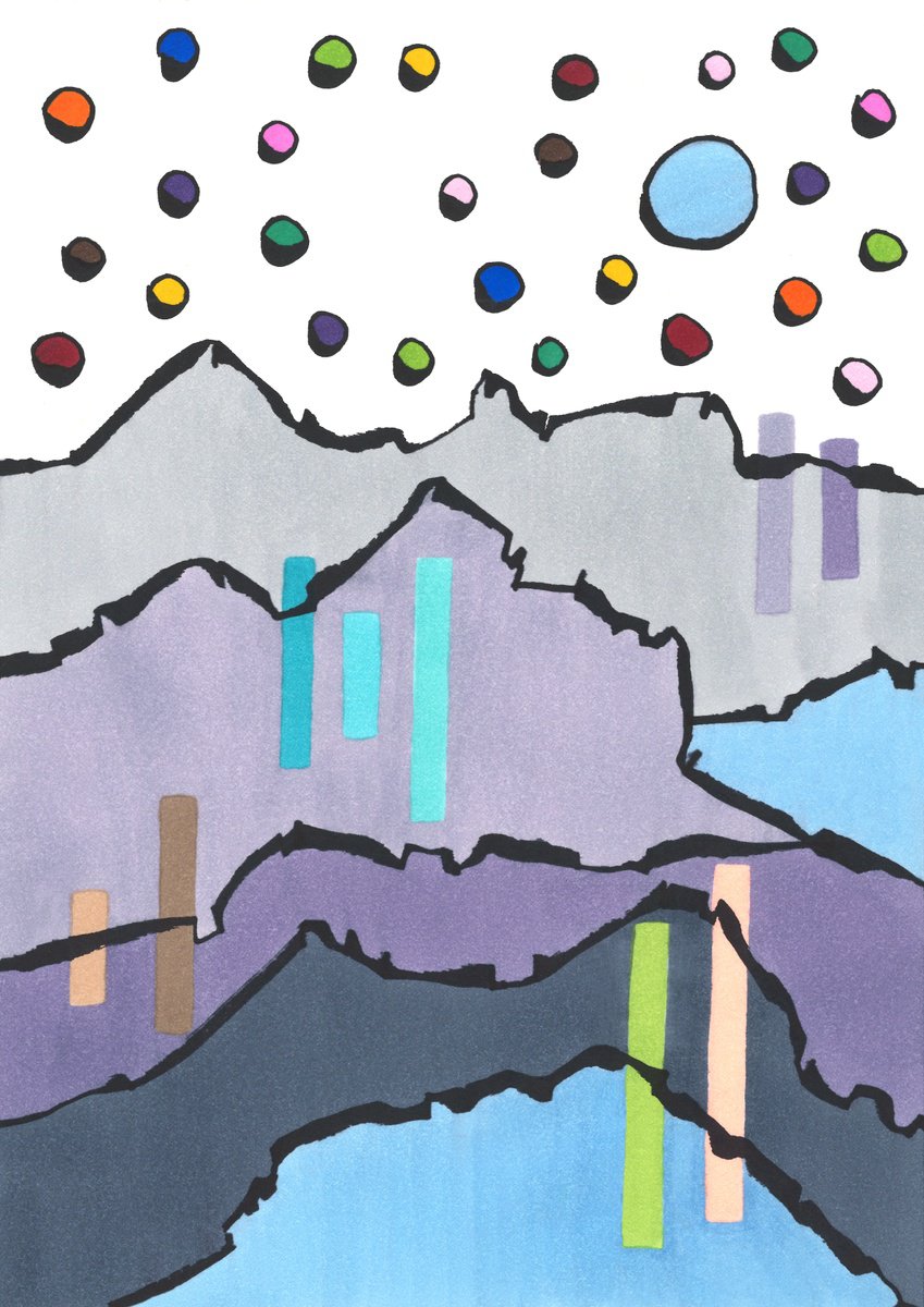 Abstract Ink Drawing , Earth Pulse By Sofi Ginger, 8 X 12, Artwork For Sale On Artfinder