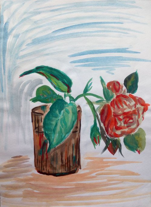 rose in a glass by Sara Radosavljevic