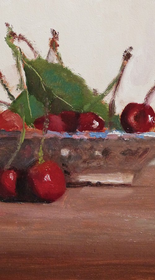 Cherries and a Plate by Pascal Giroud