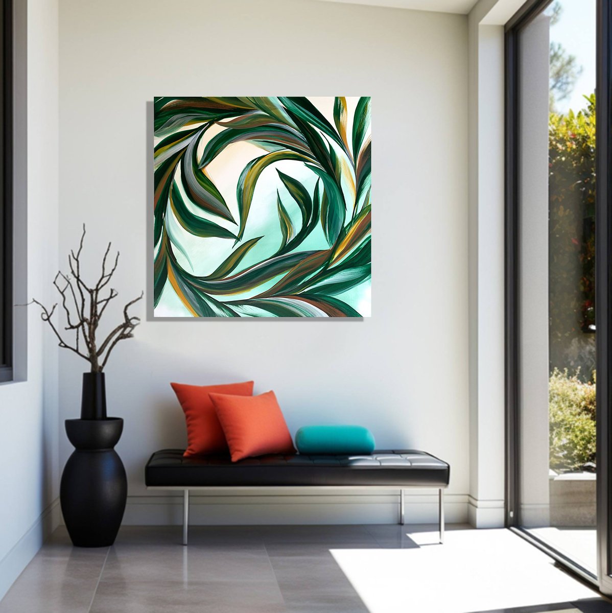 Emerald Harmony, Sun Light By Tatiana Malinovscaia, 31 X 31, Artwork For Sale On Artfinder